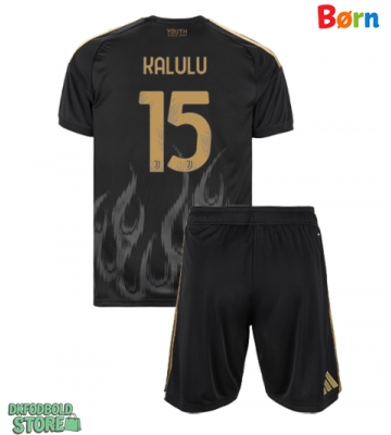 Juventus Pierre Kalulu #15 Replika Babytøj Tredje sæt Børn 2026-27 Kortærmet (+ Korte bukser)